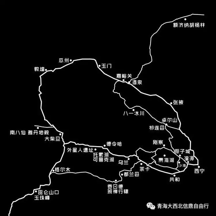 青海湖的景点都分布在哪里?来一张最全旅行地图
