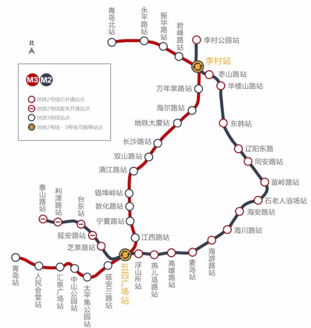 青岛开通地铁2号线,哪些旅行路线变得更方便了?