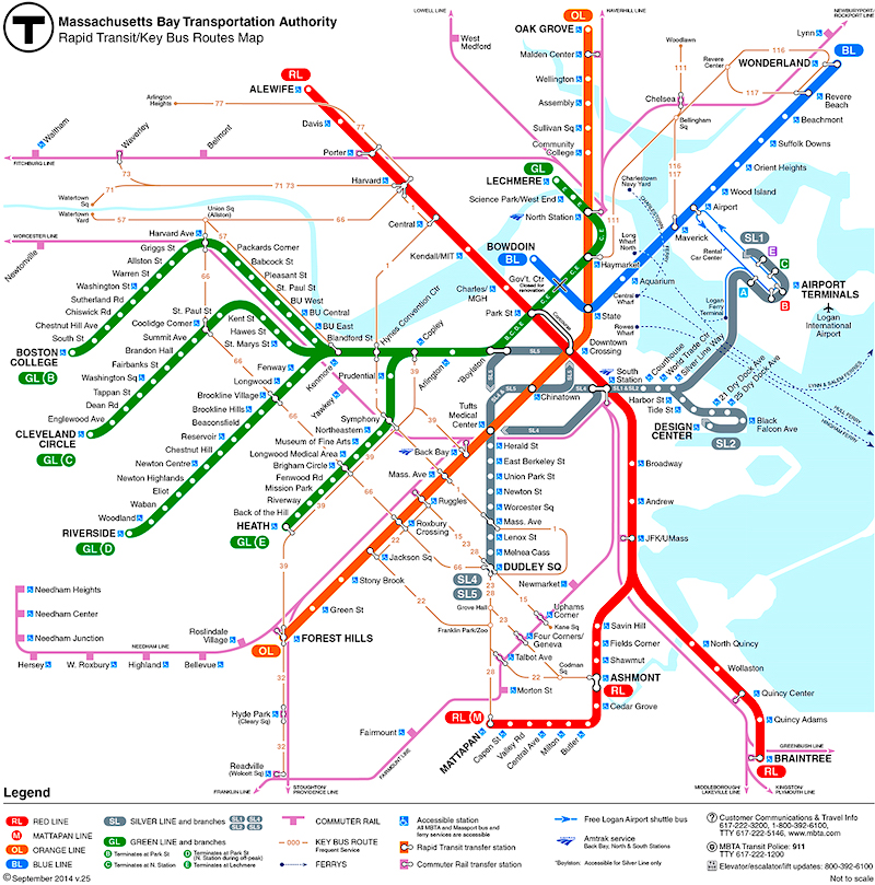 波士顿地铁图