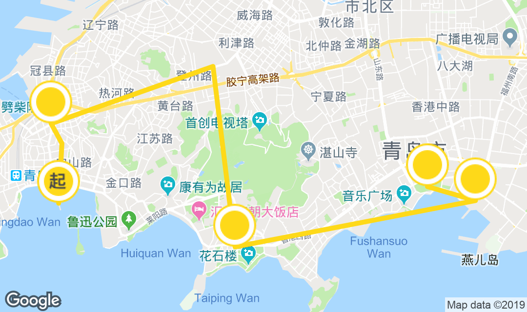 青岛旅游地图