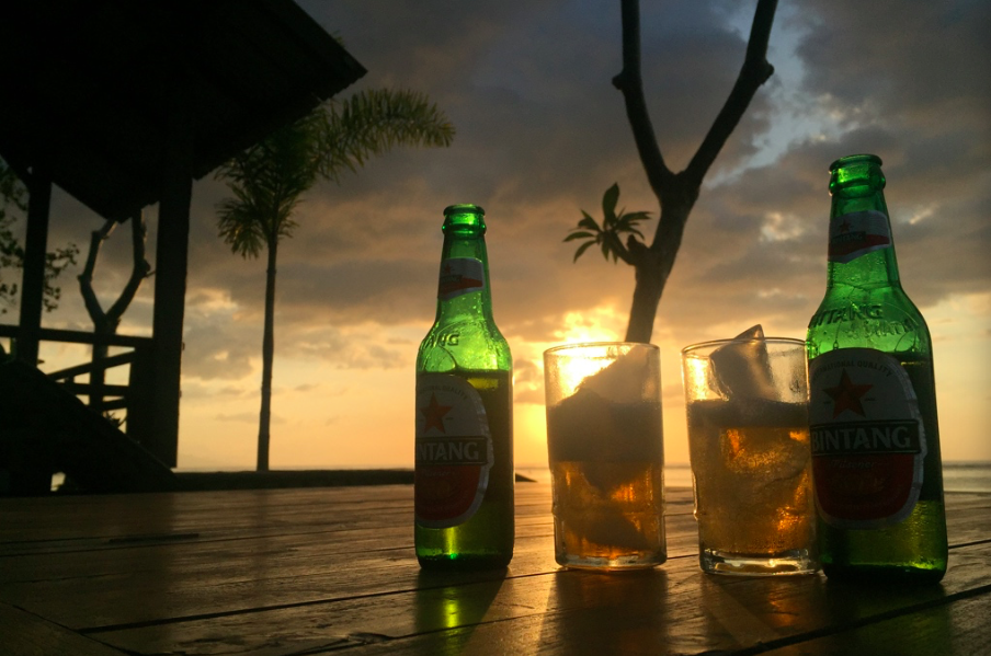       巴厘岛最常见的bintang啤酒