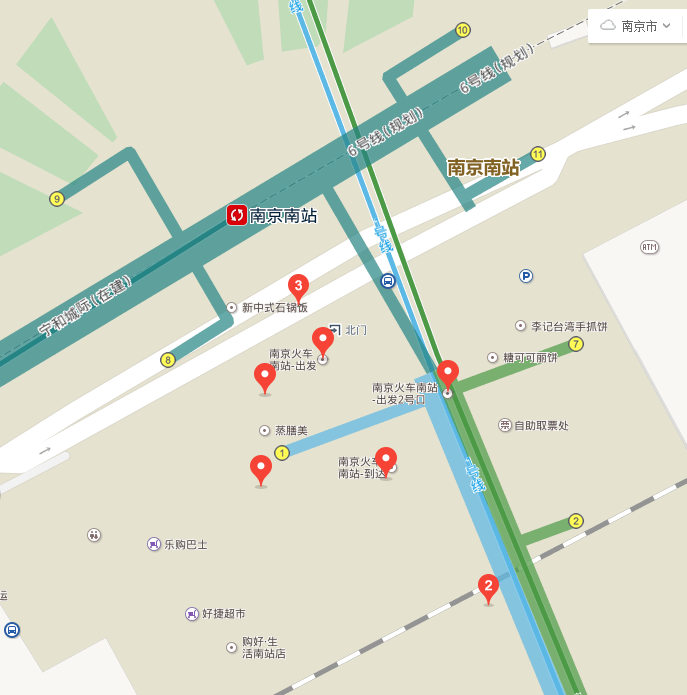 南京南站的位置图图片