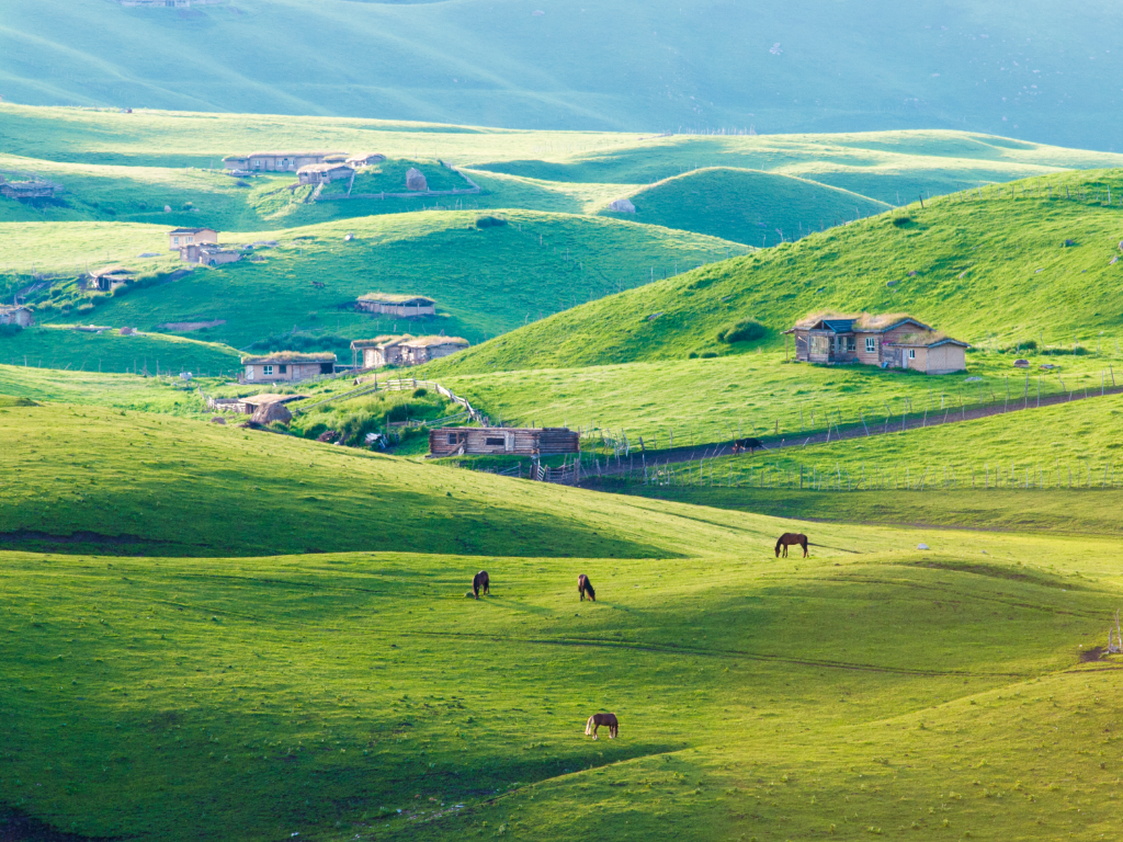 神秘西域南山牧场一日游视觉身体双重享受骑马瀑布哈萨克民族家访大