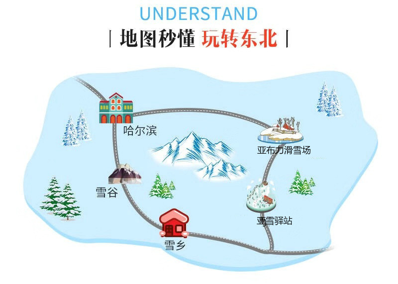 雪乡旅游地图图片