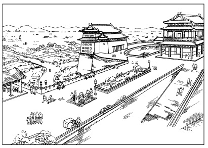 梁思成的北京城市规划草图