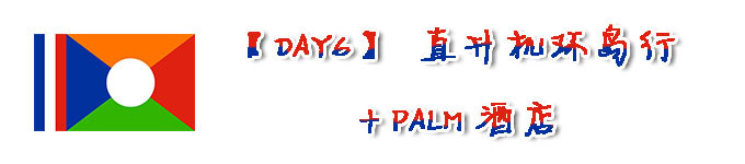 【DAY6】直升机环岛行+PALM酒店 【DAY6】直升机环岛行+PALM酒店