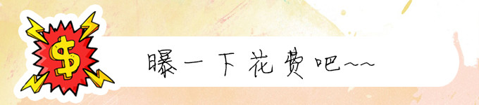 曝一下花费吧~~ 曝一下花费吧~~