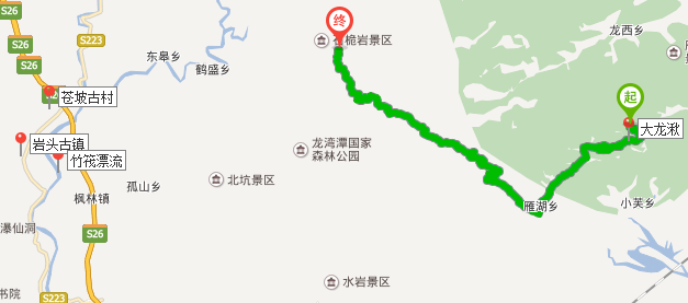 芙蓉古村,漂流公共交通方便外,去石桅岩,龙湾潭这两个风景较好的景区